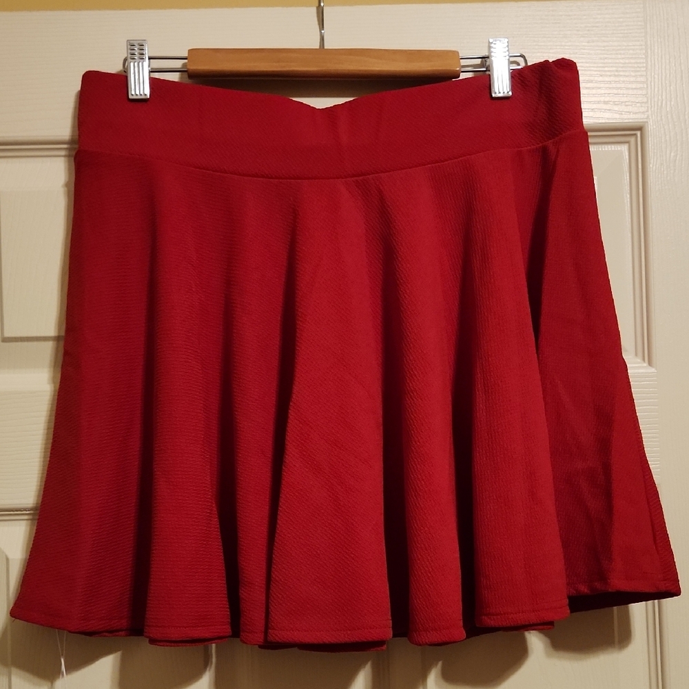 NWT Afil-i Red Skater/Circle Skirt, 2XL